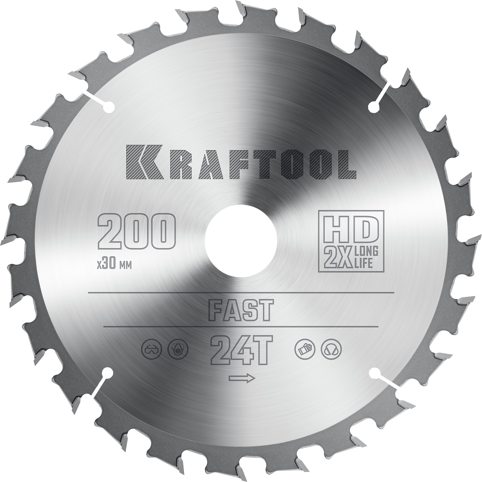 KRAFTOOL Fast 200х30мм 24Т, диск пильный по дереву