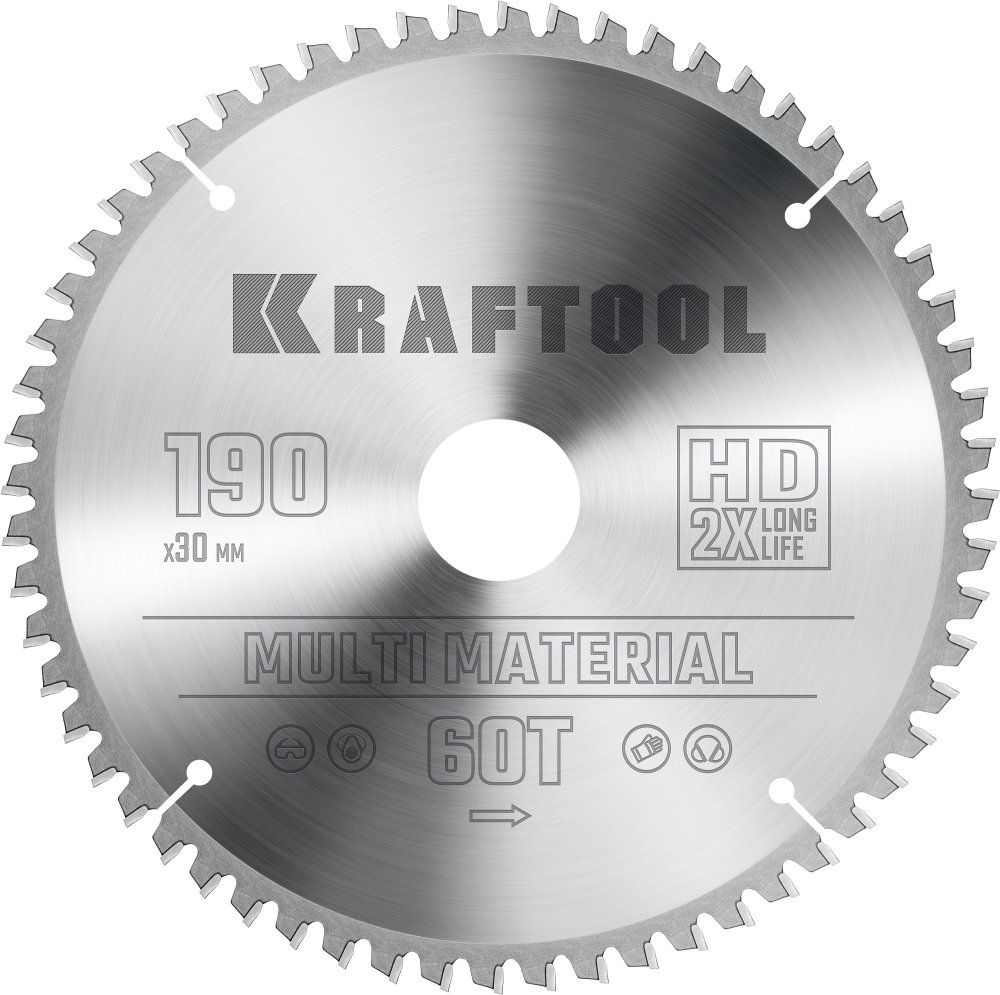KRAFTOOL Multi Material 190х30мм 60Т, диск пильный