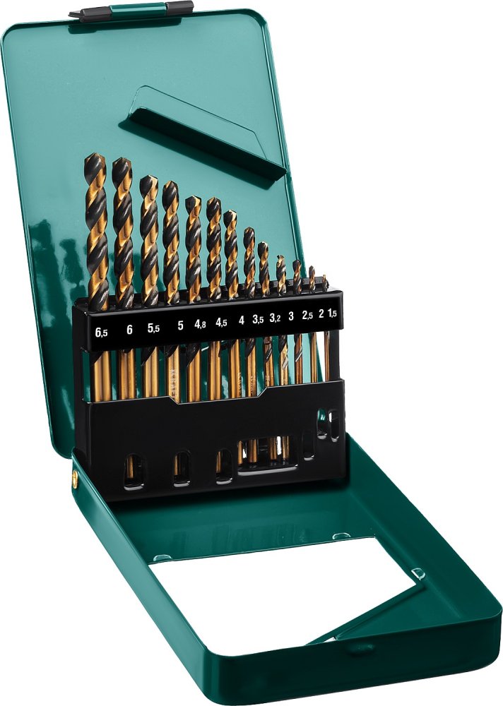 KRAFTOOL COBALT 13шт(1.5-6.5мм), Набор сверл по металлу HSS-Co(8%), сталь М42(S2-10-1-8)