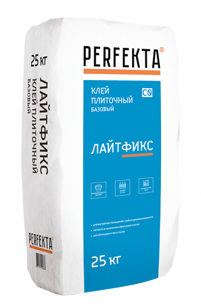 Клей плиточный базовый Лайтфикс C0, 25 кг