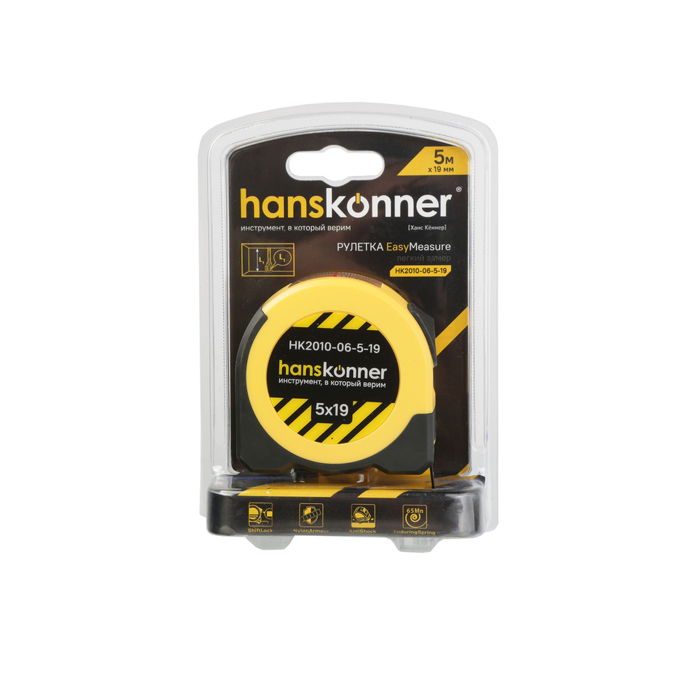 Рулетка 5x19мм, окно автосуммы с корпусом рулетки, Hanskonner