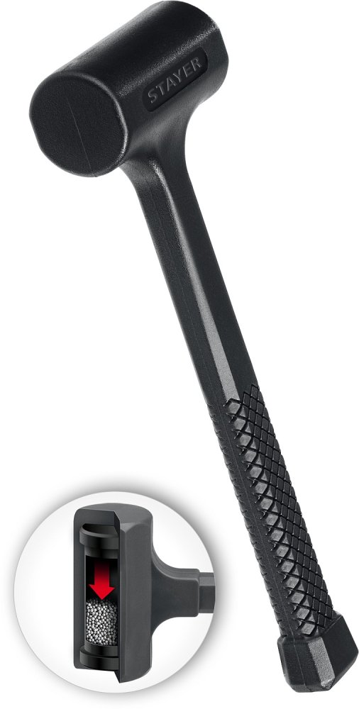 STAYER 40 мм, 450 г, цельнолитой безынерционный молоток (2042-450)