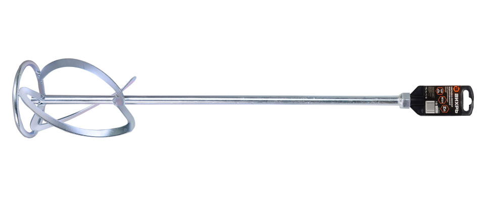 Насадка-миксер оцинкованная Вихрь 120х600 мм, М14 для строительных смесей