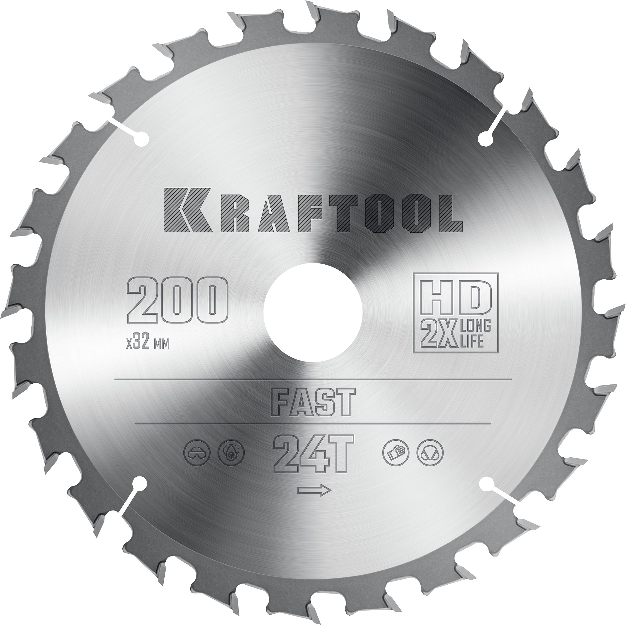 KRAFTOOL Fast 200х32мм 24Т, диск пильный по дереву