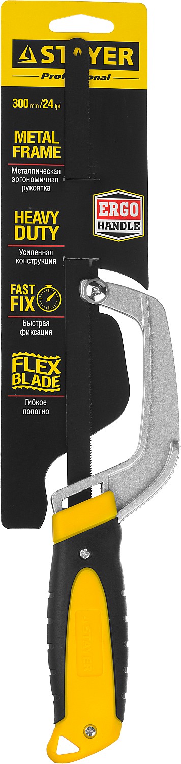 STAYER 300 мм, Ножовка-ручка по металлу (15715)
