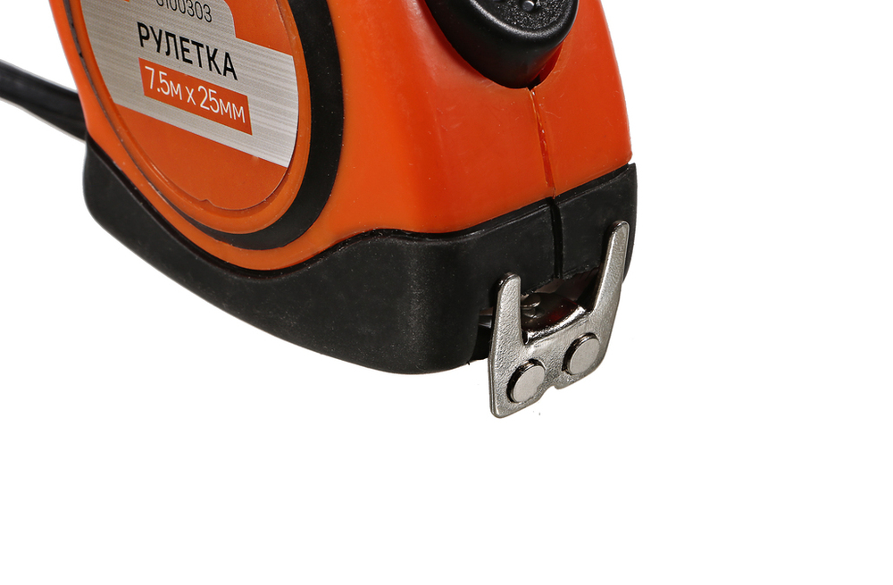 Рулетка 7,5x25мм, автостоп, двухсторонняя шкала, магнит на зацепе, Sturm!