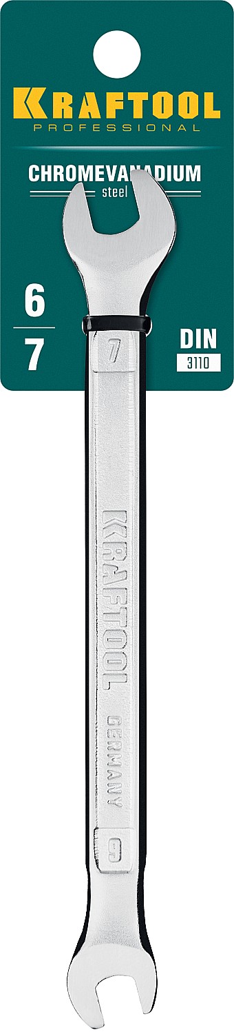 KRAFTOOL 6 х 7 мм, рожковый гаечный ключ (27033-06-07)