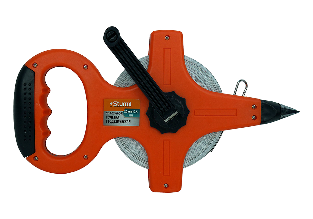 Рулетка 30м геодезическая, открытый корпус, Sturm!