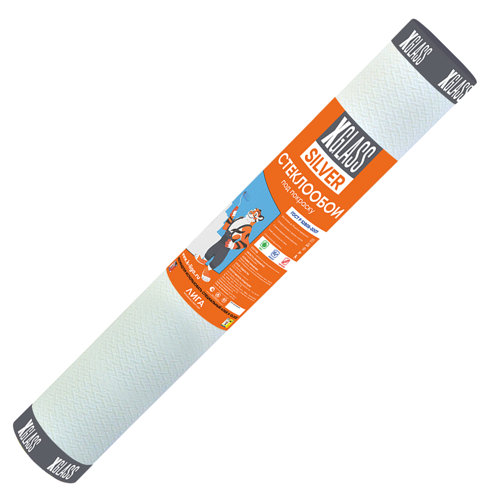 Стеклообои X-Glass SILVER Ромб 25м