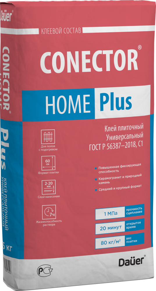 CONECTOR HOME PLUS Клей плиточный Универсальный 25 кг