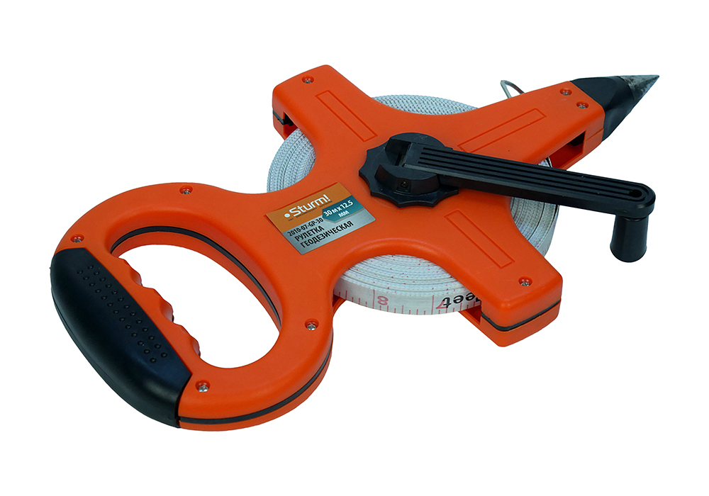 Рулетка 30м геодезическая, открытый корпус, Sturm!