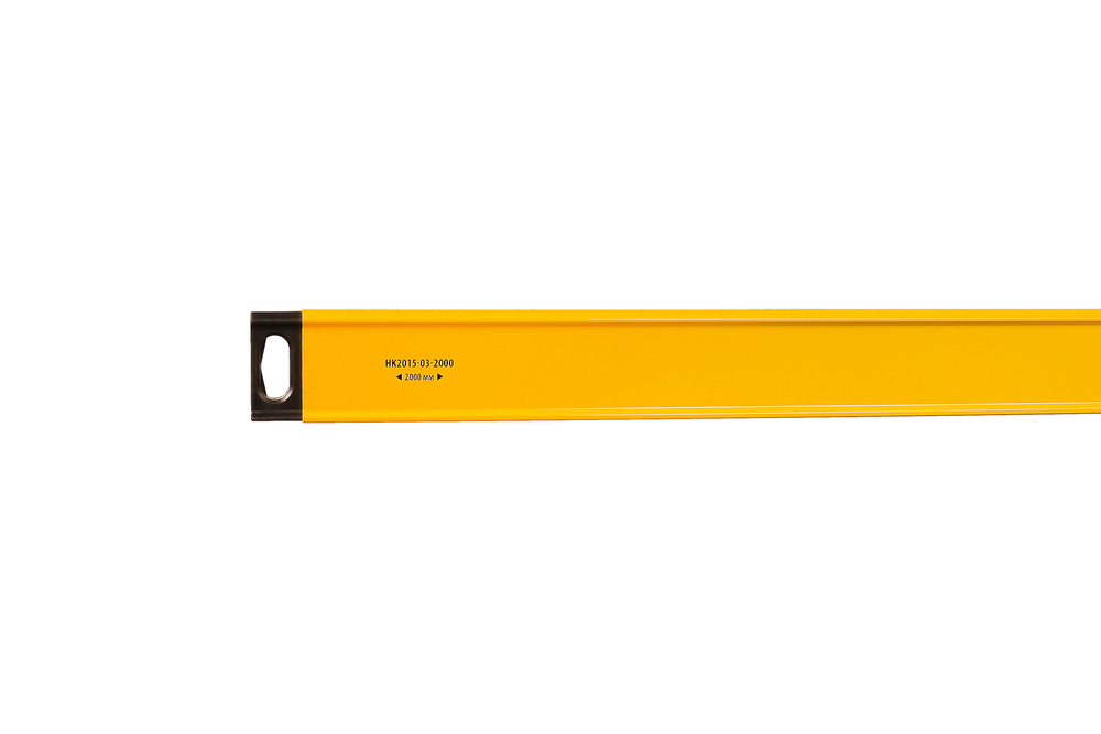 Уровень алюм., 2000мм, 2 колбы, фрезерованный, точность 0.5 мм/м, hanskonner