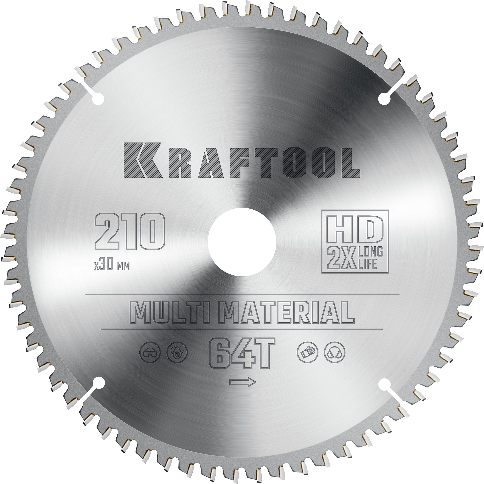 KRAFTOOL Multi Material 210х30мм 64Т, диск пильный
