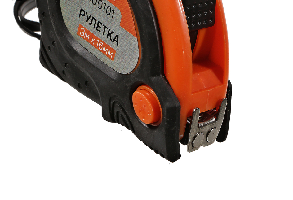 Рулетка 3x16мм, 3 кнопки стопа, двухсторонняя, магнит на зацепе, Sturm!