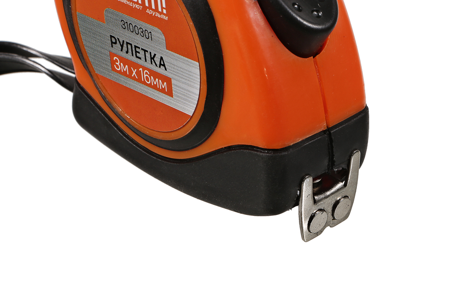 Рулетка 3x16мм, автостоп, двухсторонняя шкала, магнит на зацепе, Sturm!