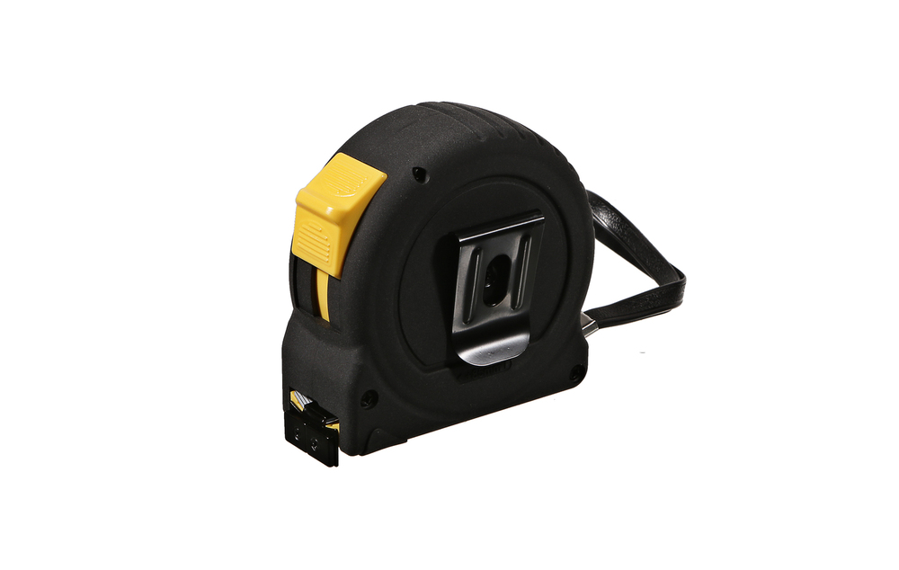 Рулетка 10x25мм, 2 стопа, корпус SoftTouch, супермощный магнит, Hanskonner