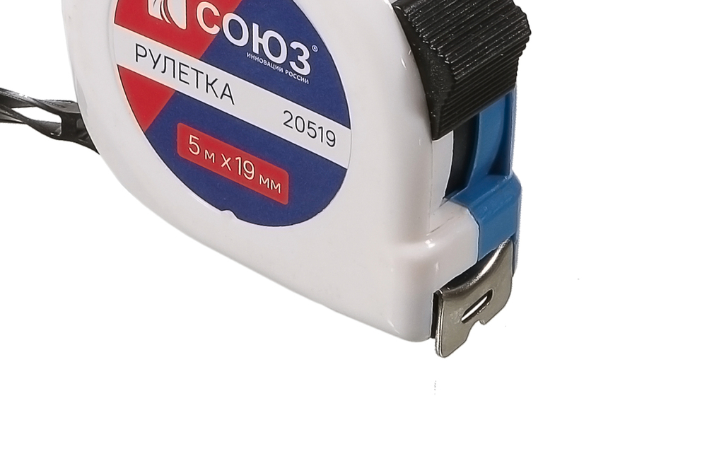Рулетка 5х19мм, пластиковый корпус, СОЮЗ