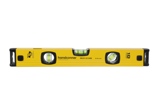 Уровень 400 мм, фрезеров., 3 глазка (1 зеркальн.), точн. 0.5мм/м, Hanskonner