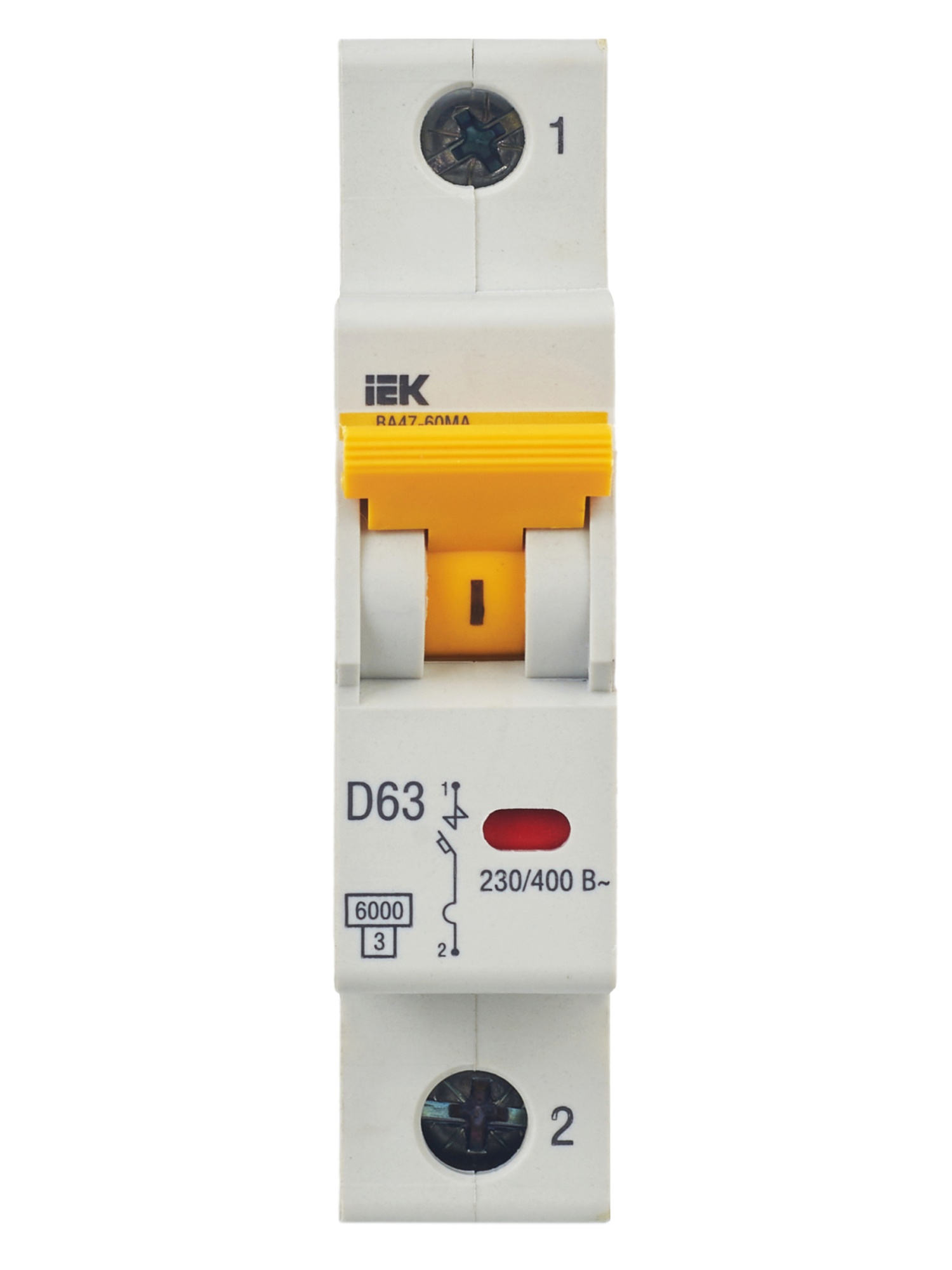 Автоматический выключатель ВА47-60МА без теплового расцепителя 1P 63А 6кА D IEK