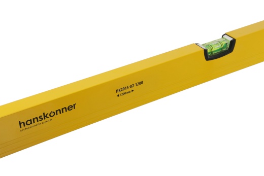 Уровень 1200 мм, фрезеров., 3 глазка (1 зеркальн.), точн. 0.5мм/м, Hanskonner