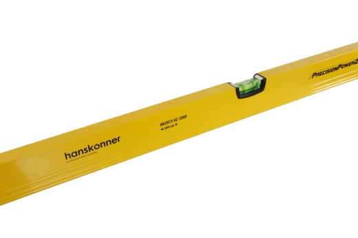 Уровень 2000 мм, фрезеров., 3 глазка (1 зеркальн.), точн. 0.5мм/м, Hanskonner