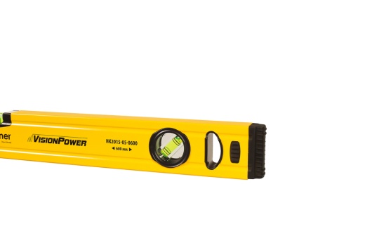 Уровень алюм., 600мм, 3 колбы (одна светится), 0.5 мм/м, hanskonner